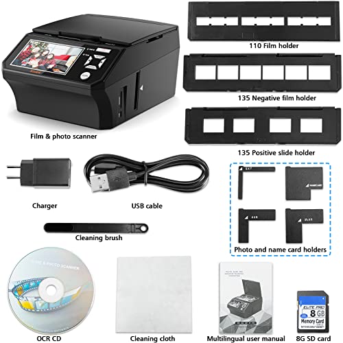 Photo,NameCard,Slide & Negative Scanner with Large 5” LCD Screen