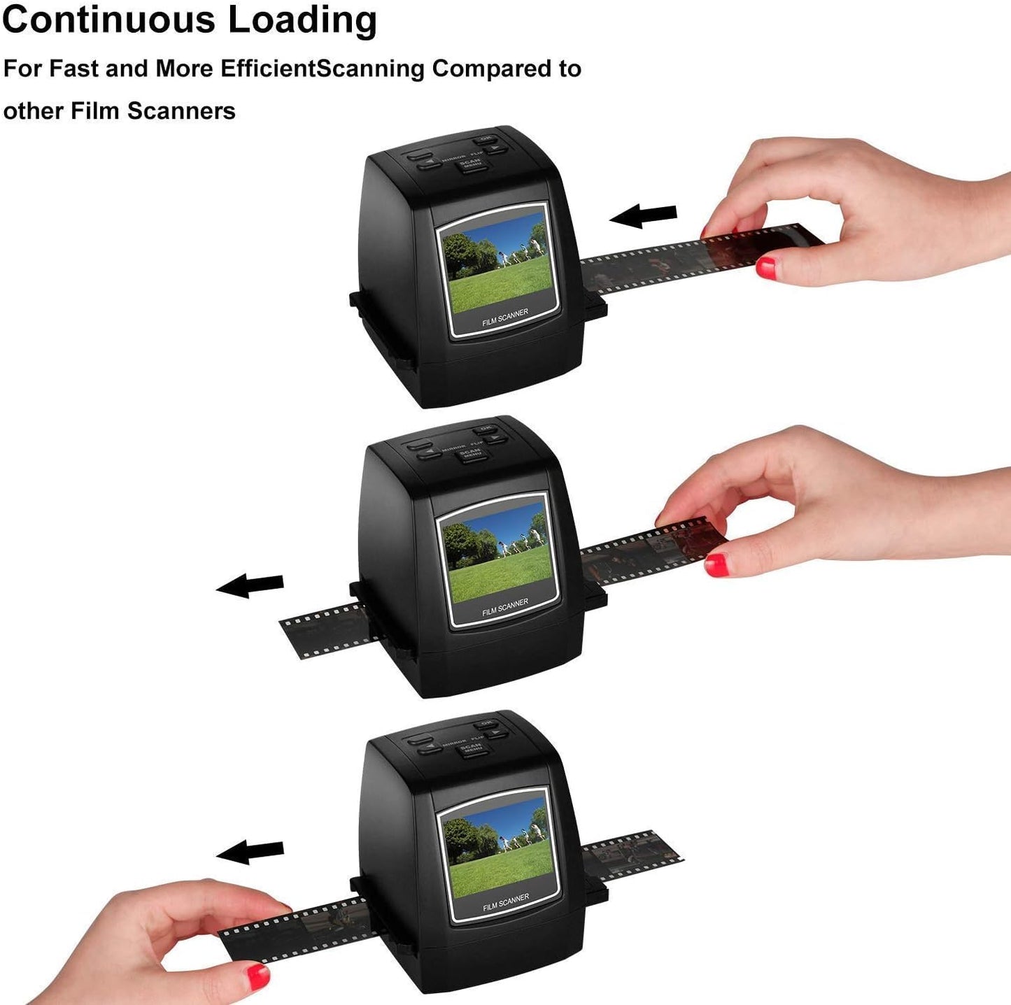 22MP All-in-1 Film & Slide Scanner, Converts 35mm 135 110 126 and Super 8 Films/Slides/Negatives