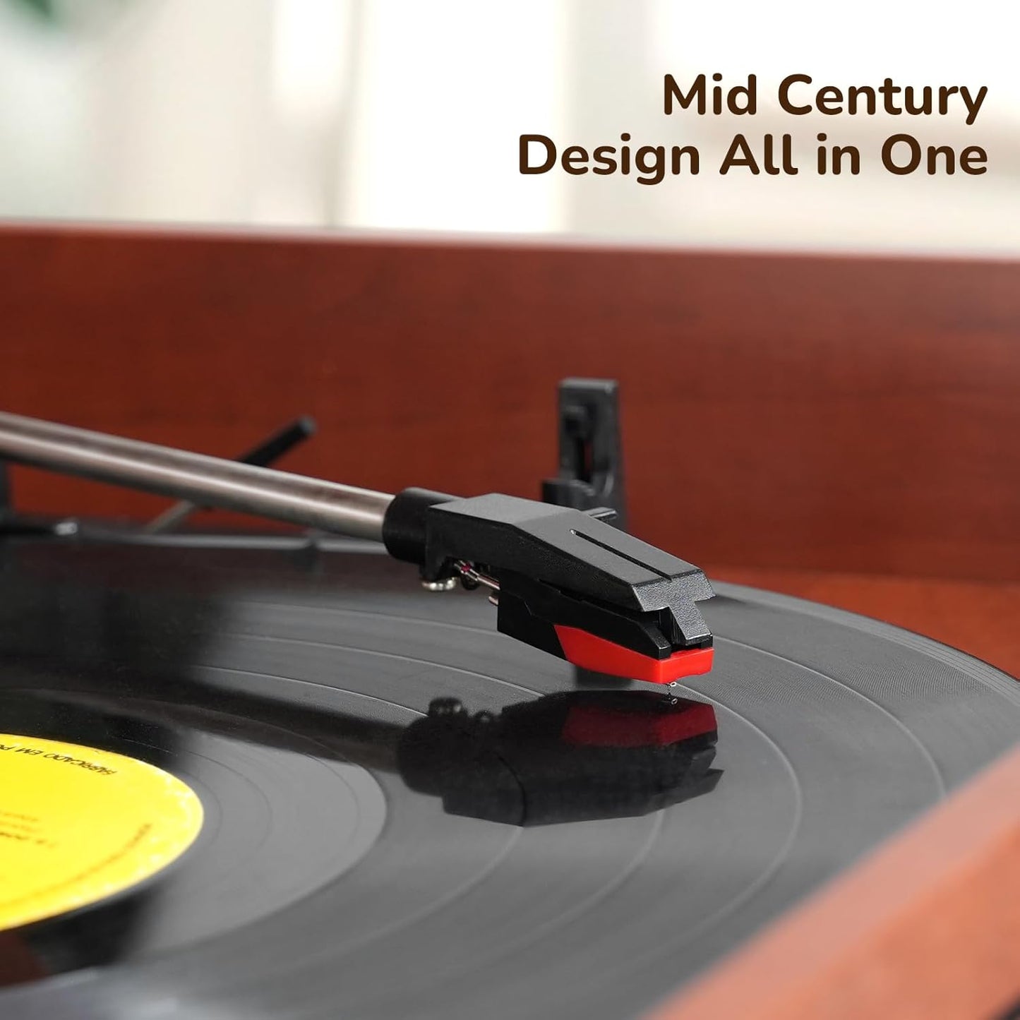 Bluetooth Record Player 10 in 1, 3-Speed Turntable for Vinyl with Speakers