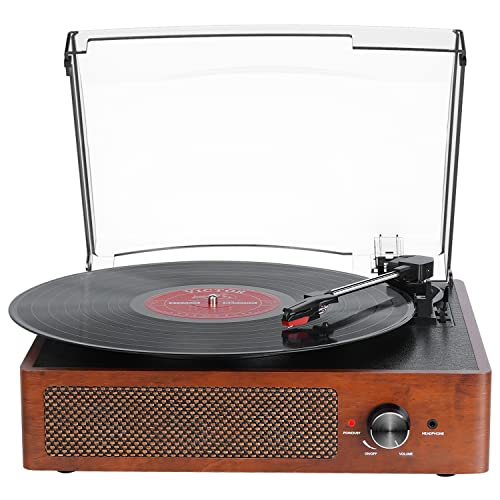 Vinyl Record Player Turntable with Built-in Bluetooth Receiver & 2 Stereo Speakers