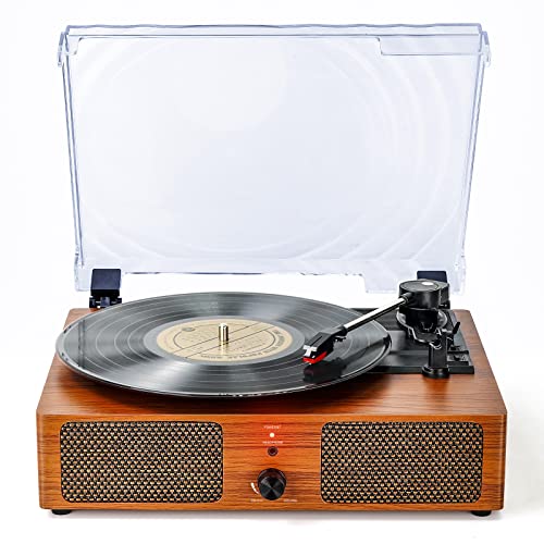 Record Player Bluetooth Turntable for Vinyl with Speakers & USB Player