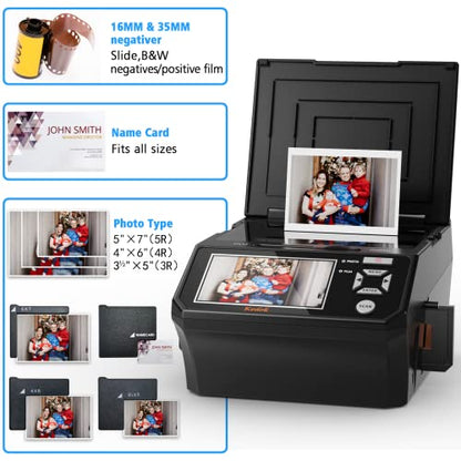 Photo,NameCard,Slide & Negative Scanner with Large 5” LCD Screen